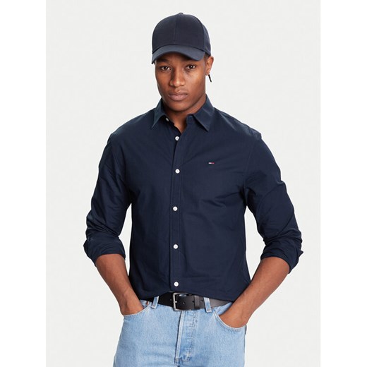 Tommy Jeans Koszula DM0DM22026 Granatowy Regular Fit ze sklepu MODIVO w kategorii Koszule męskie - zdjęcie 186186656