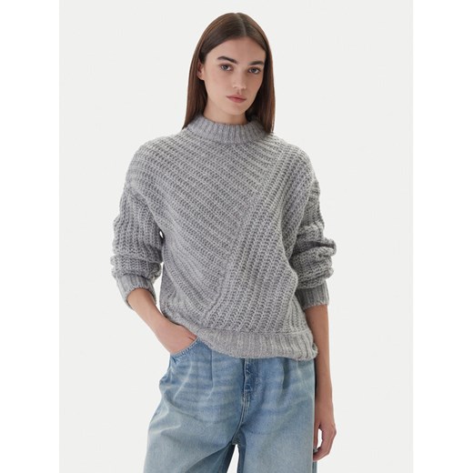 Mustang Sweter Erin 1016786 Szary Relaxed Fit ze sklepu MODIVO w kategorii Swetry damskie - zdjęcie 186186669