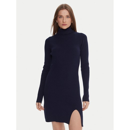 Kontatto Sukienka dzianinowa 3M0827C Granatowy Slim Fit ze sklepu MODIVO w kategorii Sukienki - zdjęcie 186186678
