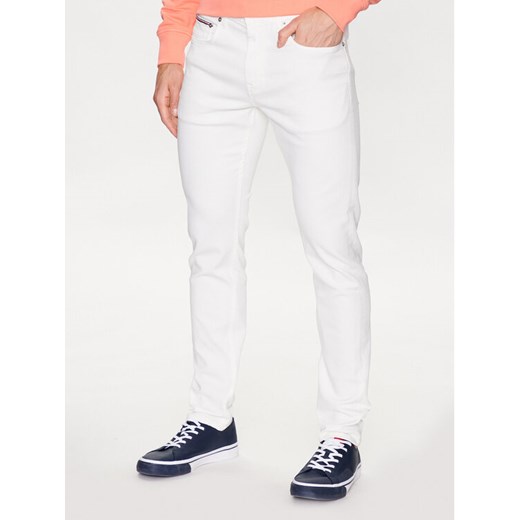 Tommy Hilfiger Jeansy Houston MW0MW31391 Biały Slim Fit ze sklepu MODIVO w kategorii Jeansy męskie - zdjęcie 186186687