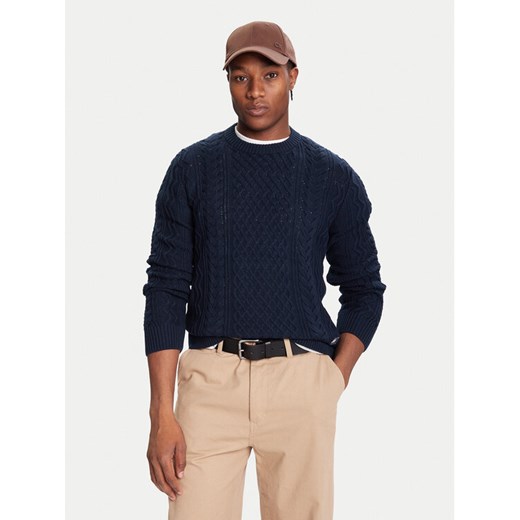 Tommy Jeans Sweter DM0DM22101 Granatowy Regular Fit ze sklepu MODIVO w kategorii Swetry męskie - zdjęcie 186186689