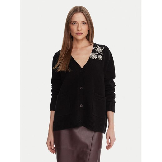 KAOS Kardigan RI1KT023 Czarny Regular Fit ze sklepu MODIVO w kategorii Swetry damskie - zdjęcie 186186708