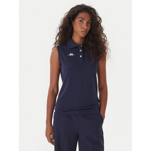 Kappa Polo Logo Tennis 302LR20 Granatowy Slim Fit ze sklepu MODIVO w kategorii Bluzki damskie - zdjęcie 186186729