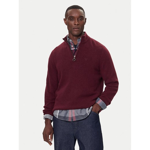 Barbour Sweter Tisbury MKN1187RE53 Bordowy Regular Fit ze sklepu MODIVO w kategorii Swetry męskie - zdjęcie 186186737