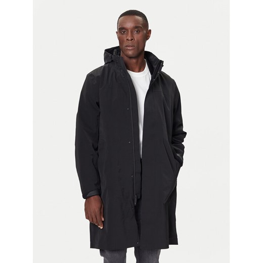 Calvin Klein Płaszcz przejściowy LV04LD518G Czarny Regular Fit ze sklepu MODIVO w kategorii Płaszcze męskie - zdjęcie 186186777
