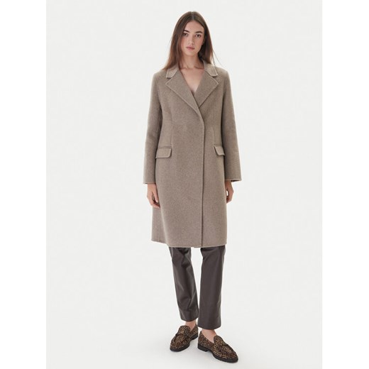 ViCOLO Płaszcz wełniany TF0073 Brązowy Regular Fit ze sklepu MODIVO w kategorii Płaszcze damskie - zdjęcie 186186779