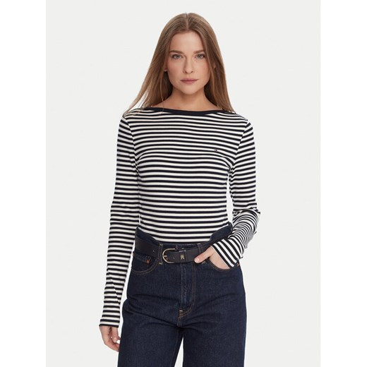 Tommy Hilfiger Bluzka WW0WW47309 Granatowy Slim Fit ze sklepu MODIVO w kategorii Bluzki damskie - zdjęcie 186186788