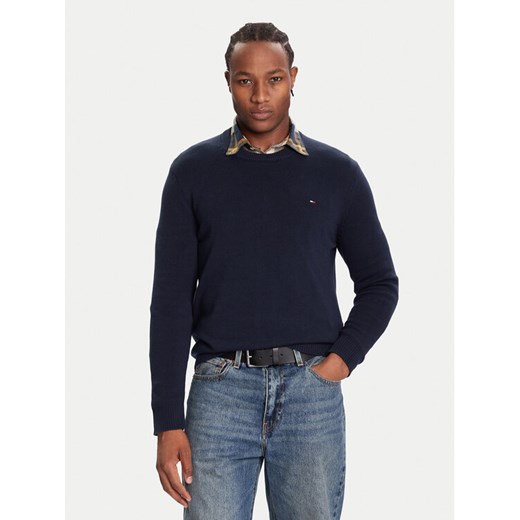 Tommy Jeans Sweter DM0DM21787 Granatowy Regular Fit ze sklepu MODIVO w kategorii Swetry męskie - zdjęcie 186186805