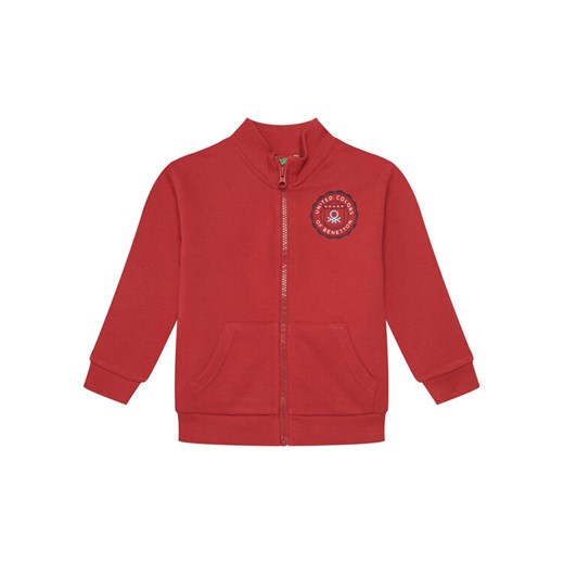 United Colors Of Benetton Bluza 3J70G503X Czerwony Regular Fit ze sklepu MODIVO w kategorii Bluzy chłopięce - zdjęcie 186186815