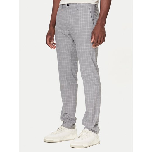 BOSS Chinosy 50547722 Szary Slim Fit ze sklepu MODIVO w kategorii Spodnie męskie - zdjęcie 186186816