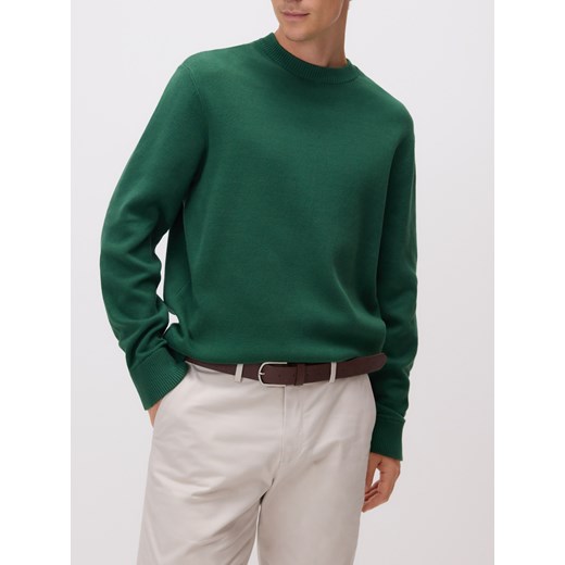 Reserved - Bawełniany sweter - zielony ze sklepu Reserved w kategorii Swetry męskie - zdjęcie 186187987