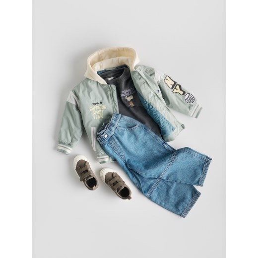 Reserved - Longsleeve Snoopy - czarny - id: 069FI-99X - marki Reserved - 186188029 Reserved - Longsleeve Snoopy - czarny ze sklepu Reserved w kategorii T-shirty chłopięce - zdjęcie 186188029