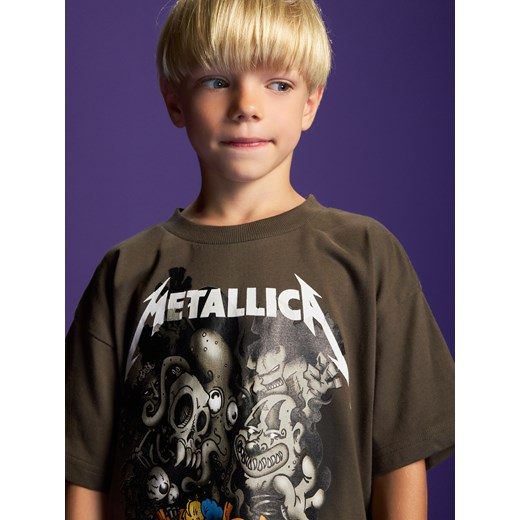Reserved - T-shirt Metallica - zielony ze sklepu Reserved w kategorii T-shirty chłopięce - zdjęcie 186188137