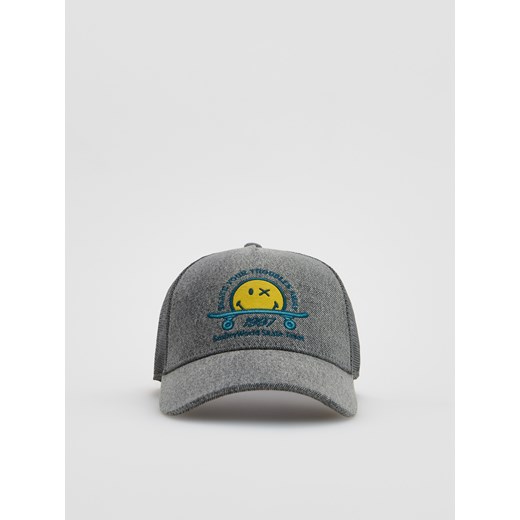 Reserved - Czapka SmileyWorld® - ciemnoszary ze sklepu Reserved w kategorii Czapki dziecięce - zdjęcie 186188508