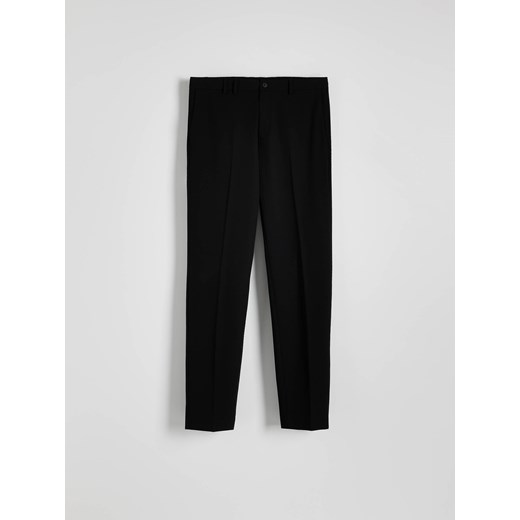 Reserved - Garniturowe spodnie slim fit - czarny ze sklepu Reserved w kategorii Spodnie męskie - zdjęcie 186188608