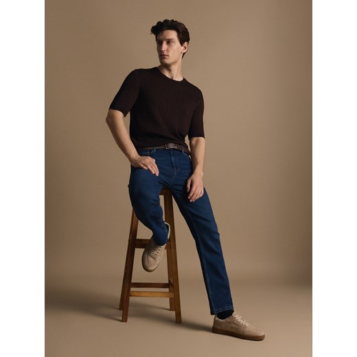 Reserved - T-shirt z dodatkiem CIRCULOSE® - brązowy ze sklepu Reserved w kategorii T-shirty męskie - zdjęcie 186189219