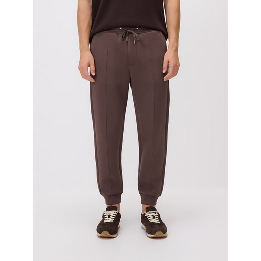 Reserved - Spodnie dresowe slim fit - beżowy ze sklepu Reserved w kategorii Spodnie męskie - zdjęcie 186190069