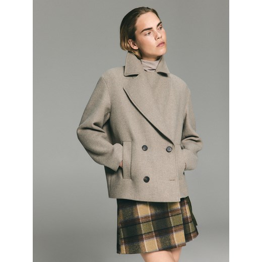 Reserved - Spódnica mini z dodatkiem wełny - wielobarwny Reserved M Reserved