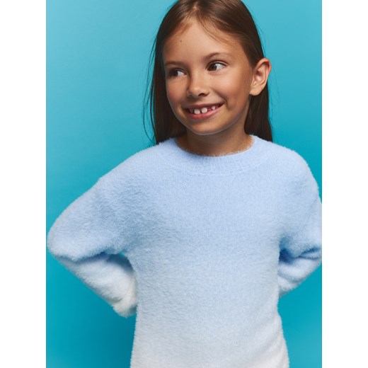 Reserved - Sweter z efektem ombre - jasnoturkusowy ze sklepu Reserved w kategorii Swetry dziewczęce - zdjęcie 186190475