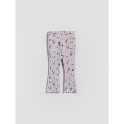 Reserved - Bawełniane legginsy Kicia Kocia - lawendowy ze sklepu Reserved w kategorii Spodnie dziewczęce - zdjęcie 186190685