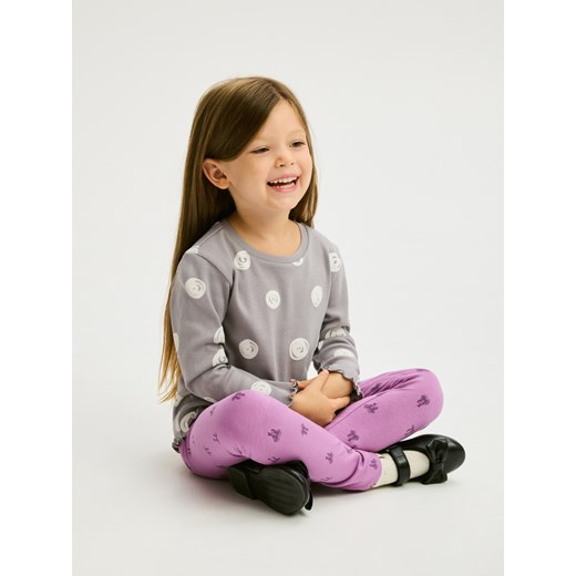 Reserved - Wzorzyste legginsy - lawendowy - id: 884FF-04X - marki Reserved - 186190756 Reserved - Wzorzyste legginsy - lawendowy ze sklepu Reserved w kategorii Spodnie dziewczęce - zdjęcie 186190756