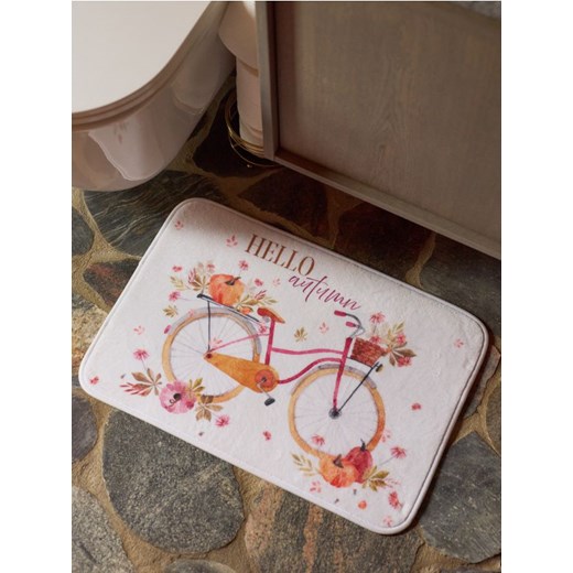 Sinsay - Dywanik łazienkowy z jesiennym napisem - kremowy Sinsay One Size Sinsay