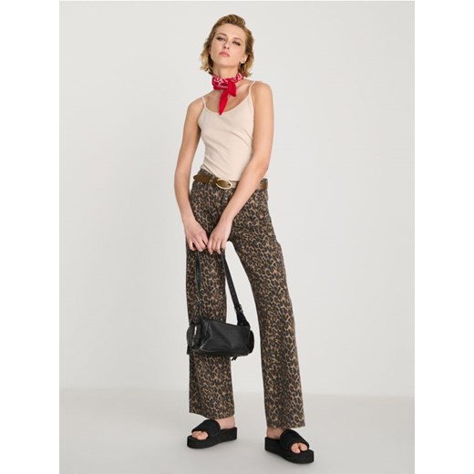 Sinsay - Top na ramiączkach - beżowy ze sklepu Sinsay w kategorii Bluzki damskie - zdjęcie 186191966