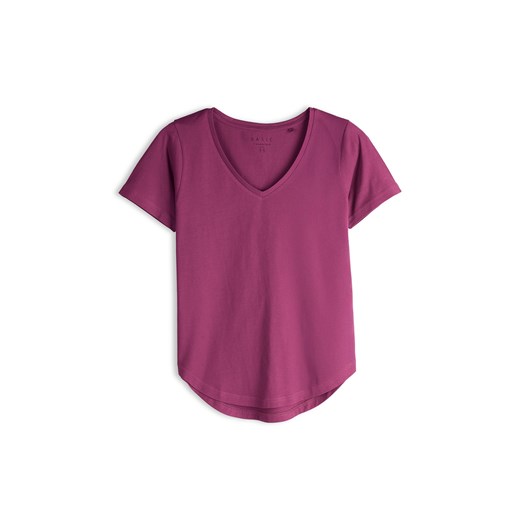 GATE Podstawowy bawełniany t-shirt z dekoltem w serek 34 ze sklepu gateshop w kategorii Bluzki damskie - zdjęcie 186192355