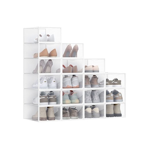 Songmics Pudełka (18 szt.) w kolorze białym na buty - 23 x 14,5 x 33,2 cm Songmics onesize okazja Limango Polska