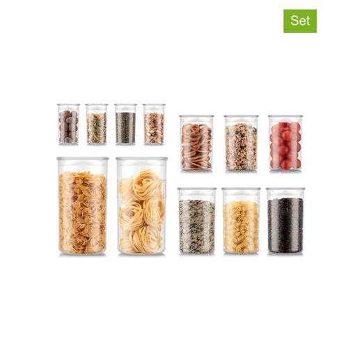 bodum Pojemniki (12 szt.) &quot;Presso&quot; w kolorze szarym ze sklepu Limango Polska w kategorii Pojemniki kuchenne - zdjęcie 186192957