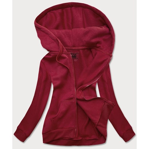 Bluza damska sportowa bordowa (W03-21) ze sklepu goodlookin.pl w kategorii Bluzy damskie - zdjęcie 186193248