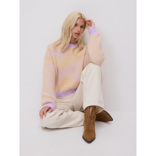 Reserved - Sweter w paski - wielobarwny ze sklepu Reserved w kategorii Swetry damskie - zdjęcie 186194015
