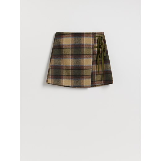 Reserved - Spódnica mini z dodatkiem wełny - wielobarwny ze sklepu Reserved w kategorii Spódnice - zdjęcie 186194647