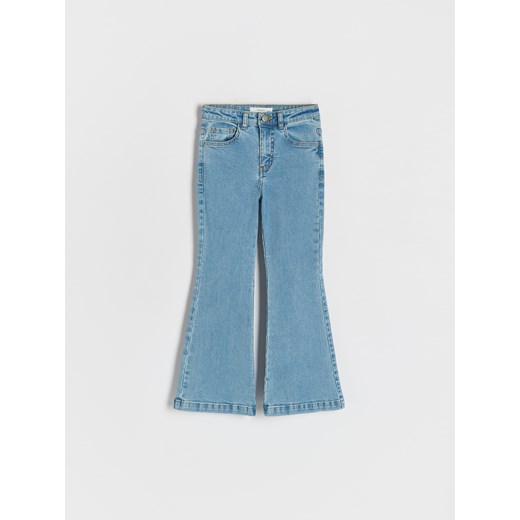 Reserved - Jeansy flare high waist - niebieski ze sklepu Reserved w kategorii Spodnie dziewczęce - zdjęcie 186194658