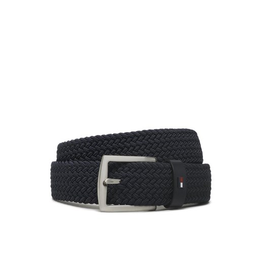 Pasek Męski Tommy Hilfiger Denton Elastic AM0AM10662 Granatowy ze sklepu eobuwie.pl w kategorii Paski męskie - zdjęcie 186195507