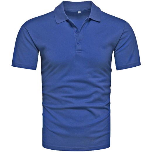 Koszulka polo męska niebieska Recea ze sklepu Recea.pl w kategorii T-shirty męskie - zdjęcie 186195916