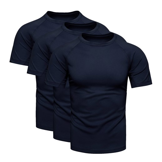 3-pak męski t-shirt granatowy Recea ze sklepu Recea.pl w kategorii T-shirty męskie - zdjęcie 186195927