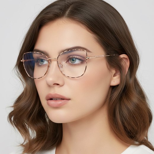 Okulary kocie do komputera damskie z filtrem BLUE Light zerówki 2576-3 panterka/złoty - id: 5280 - marki Stylion - 186196497 Okulary kocie do komputera damskie z filtrem BLUE Light zerówki 2576-3 panterka/złoty ze sklepu Stylion w kategorii Zegarki - zdjęcie 186196497