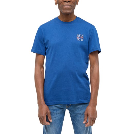 Męski T-Shirt Mustang Style Austin Navy Peony 1016267 5445 ze sklepu YouNeedit.pl w kategorii T-shirty męskie - zdjęcie 186196925