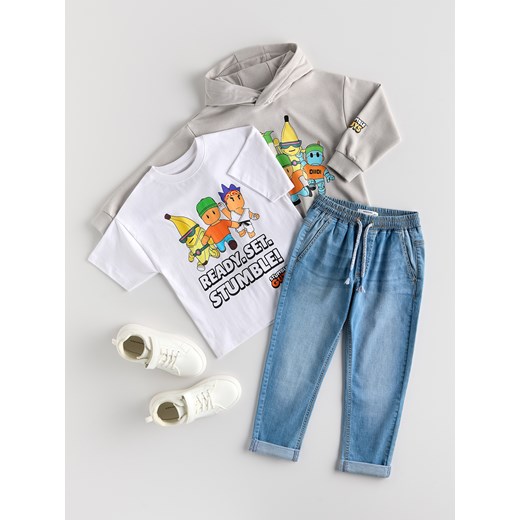 Reserved - T-shirt Stumble Guys - biały ze sklepu Reserved w kategorii T-shirty chłopięce - zdjęcie 186197127