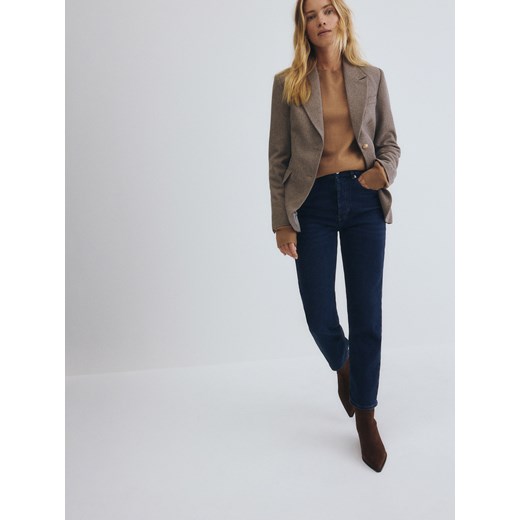 Reserved - Jeansy straight - granatowy Reserved 38 wyprzedaż Reserved