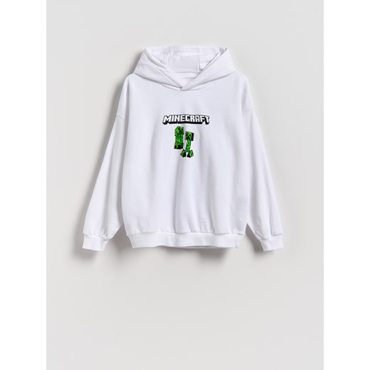 Reserved - Bluza Minecraft - biały ze sklepu Reserved w kategorii Bluzy chłopięce - zdjęcie 186198928