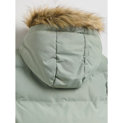 Reserved - Pikowana kurtka z kapturem - jasny zielony Reserved 122 (6-7 lat) Reserved