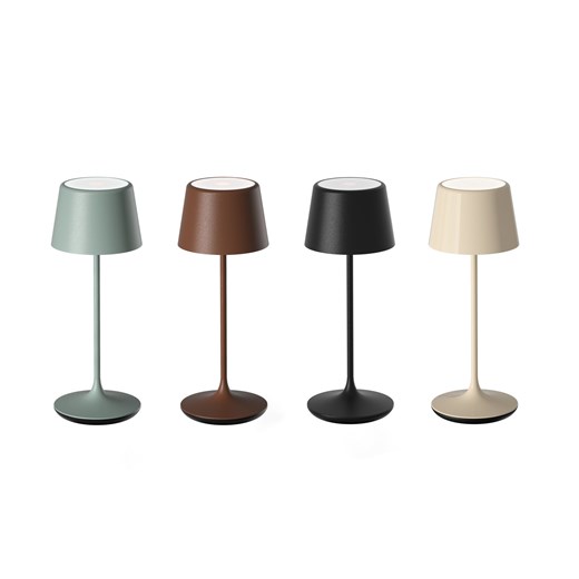 6 sztuk - Lampka przenośna LED LUNA 300 zielono-szary matowy Lysne