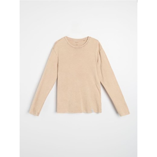 Sinsay - Bawełniana koszulka basic - brązowy ze sklepu Sinsay w kategorii T-shirty męskie - zdjęcie 186199706