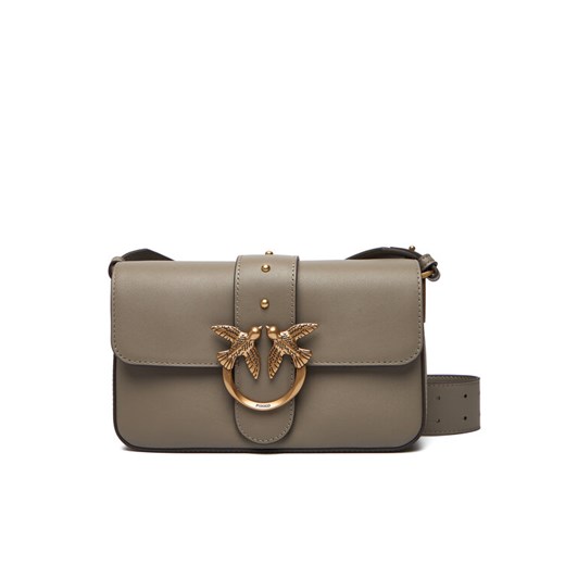 Torebka PINKO Love One Mini Slouchy Fl Al 25-26 104340 A0QO Szary ze sklepu eobuwie.pl w kategorii Listonoszki - zdjęcie 186199869