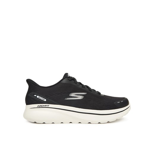 Sneakersy Skechers Go Walk Arch Fit N-Joy 217075 BKW Czarny ze sklepu eobuwie.pl w kategorii Buty sportowe męskie - zdjęcie 186199878