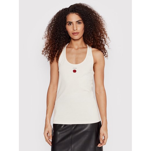 Pinko Top Capriate 1G178F Y7WQ Beżowy Regular Fit ze sklepu MODIVO w kategorii Bluzki damskie - zdjęcie 186200407