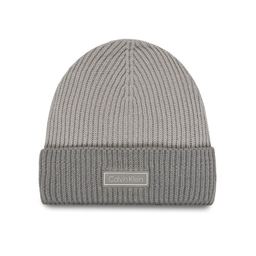 Calvin Klein Czapka LV04D8029G Szary ze sklepu MODIVO w kategorii Czapki zimowe męskie - zdjęcie 186200426