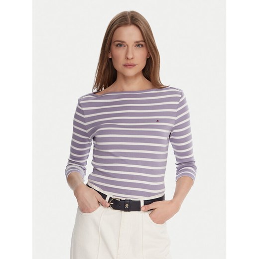 Tommy Hilfiger Bluzka WW0WW40589 Fioletowy Regular Fit ze sklepu MODIVO w kategorii Bluzki damskie - zdjęcie 186200428